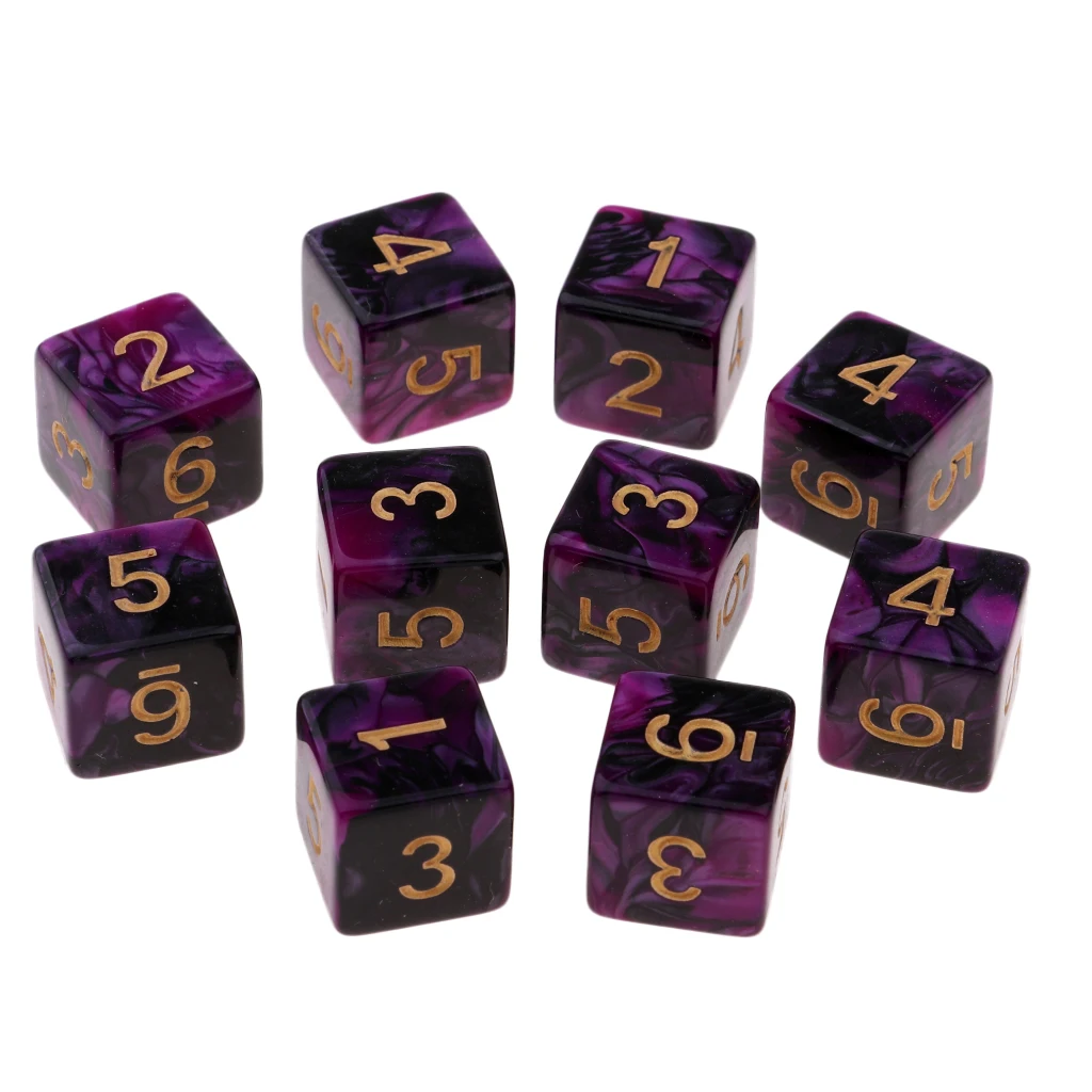 

20/Pack Dice Set for DND Games-Square D6 Double Color