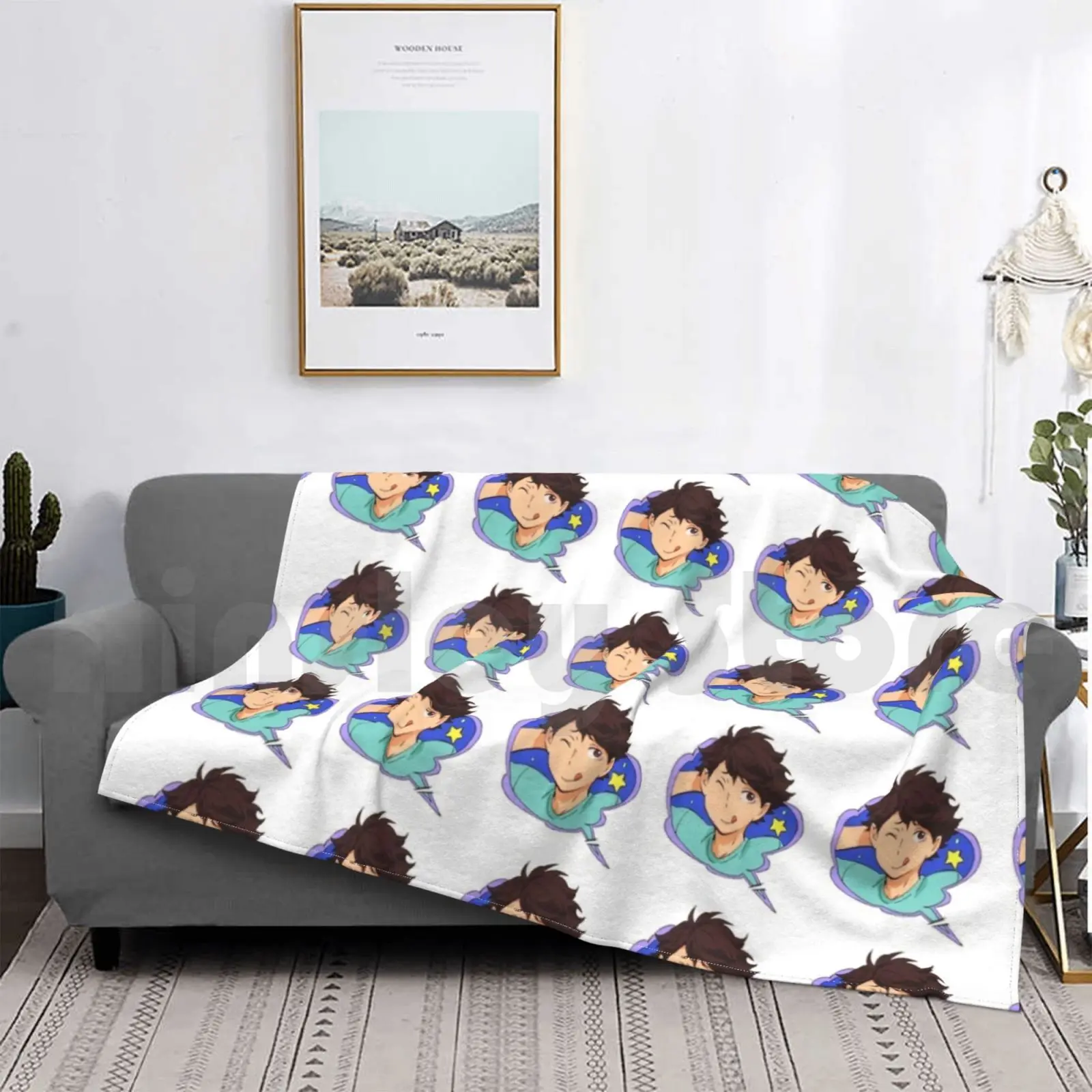 Одеяло для дивана и кровати Oikawa Tooru Toru Haikyu Aoba Jousai