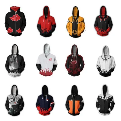 

Anime Akatsuki Sasuke Cosplay Costumes Jacket Sweater Casual Coat Cloth Hoodie Autumn Fashion Women Halloween Costumes Adult Men