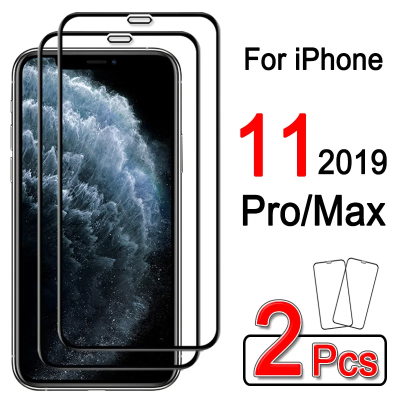 Закаленное стекло для apple iphone 11 pro max защита экрана 11max i phone aphone 11promax 1 2 шт.|Защитные