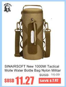 SINAIRSOFT Новинка 1000 мл тактическая Сумка Molle для бутылки воды нейлоновый военный рюкзак чехол для фляги кобура открытый дорожный чайник сумка