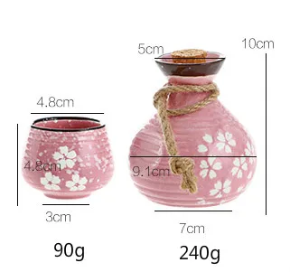 Sakura creative ceramic white wine glass retro sake cup home Japanese small liquor bottle YHJ112301 | Дом и сад