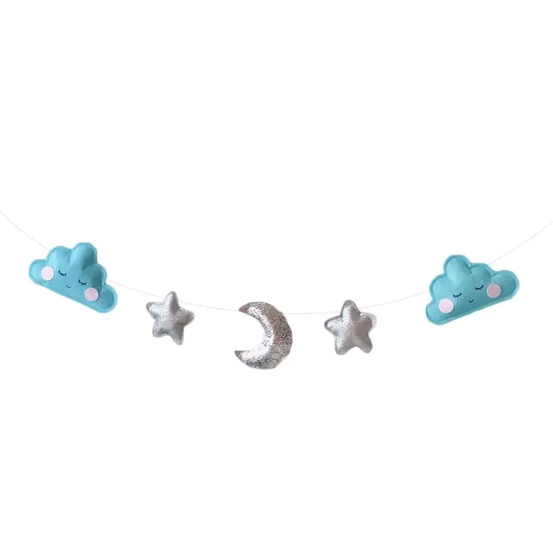 Детская комната фетровое облако звезда Луна гирлянды веревка настенные