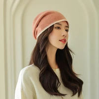 fashion solid color knitted beanies hat winter warm ski hats men women multicolor skullies caps soft elastic cap sport bonnet
