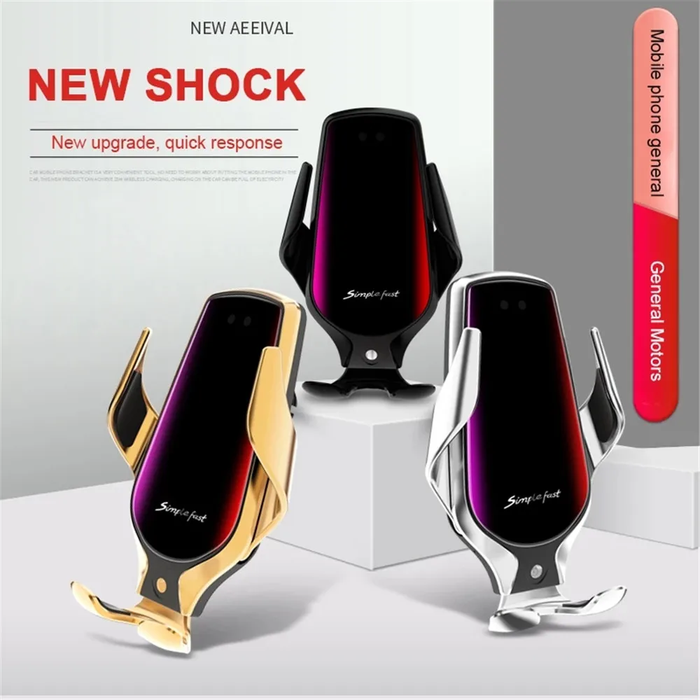 

Автомобильное беспроводное зарядное устройство R1 R3, автоматический зажим для iPhone Xs Huawei LG Samsung 10 Вт, инфракрасное индукционное зарядное устр...