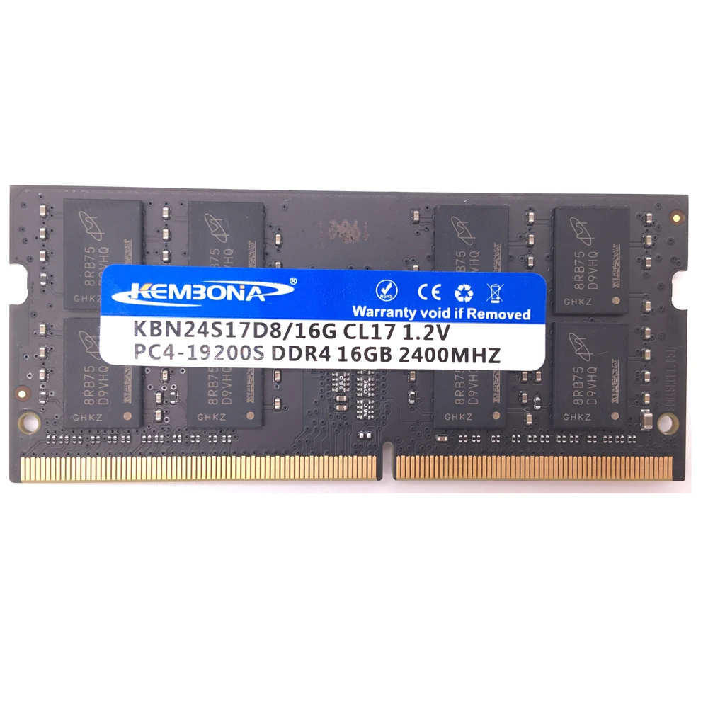 Kembona Memória Ram Portátil Ddr4 16gb 2400mhz 16g para Notebook Sodimm Ram Módulo 260pin