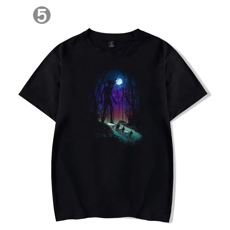 

Stranger Things T-shirts Cool Stranger Things Pattern Print Short Sleeve Teens Summer Casual Cotton Tops Tees Harajuku Shirts