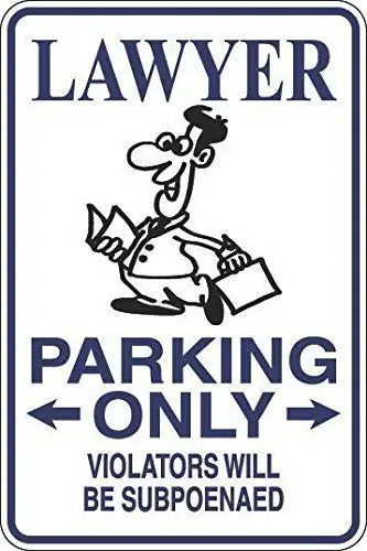 

Patisaner Metal Sign Lawyer Parking Only Aluminum Metal Sign 8x12 inches