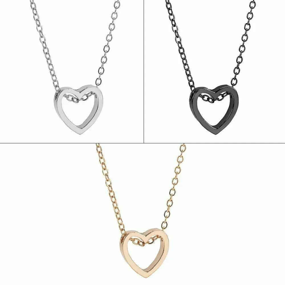 

Fashion Women Heart Pendant Charm Necklace for Women Jewelry Stainless Steel Chain