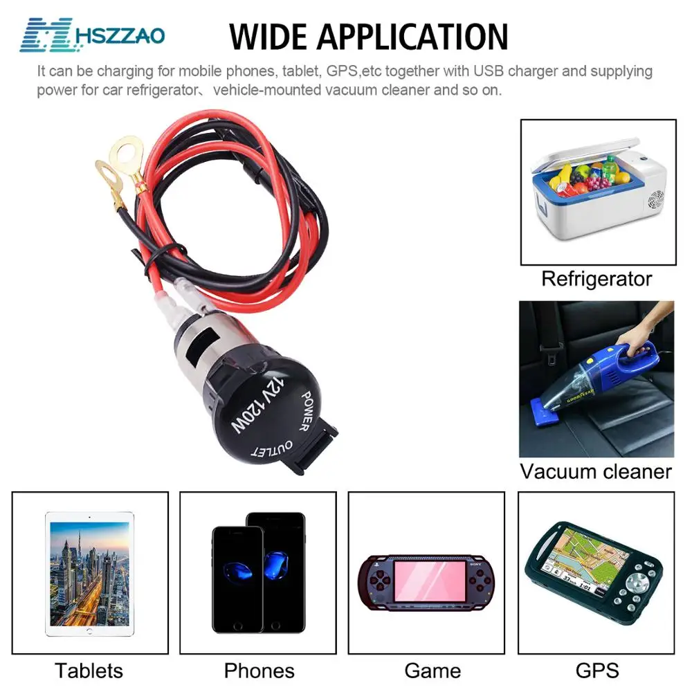 12 24 В Металлическая Автомобильная Зажигалка для прикуривателя мотоцикла розетка