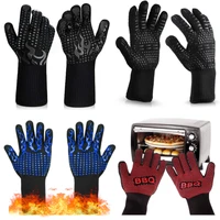 oven mitts bbq gloves high temperature resistance 800%e2%84%831472%e2%84%89fireproof barbecue heat insulation microwave oven gloves work gloves