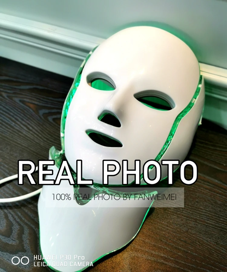 7 цветов светильник светодиодный маска для лица с шею корейский Фотон