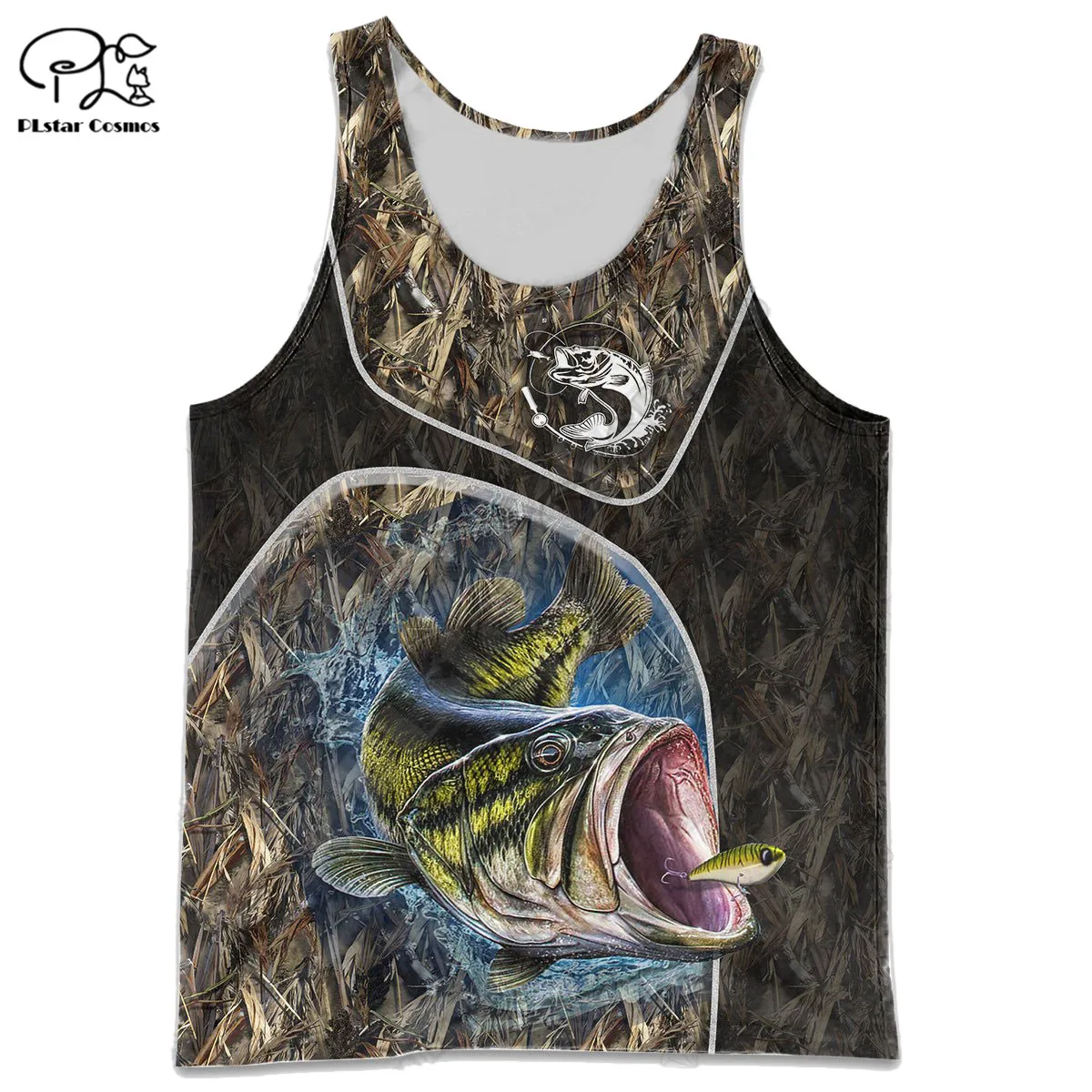 

2020 New Fashion BASS FISHING T-shirt Vest 3D Plus Size casual 3D Print Men t-shirt 3d Print Men tshirts dropshipping
