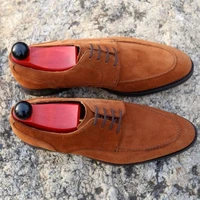 2021 men shoes fashion retro all match business casual comfortable elegant brown suede classic lace daily oxford shoes 7kg471