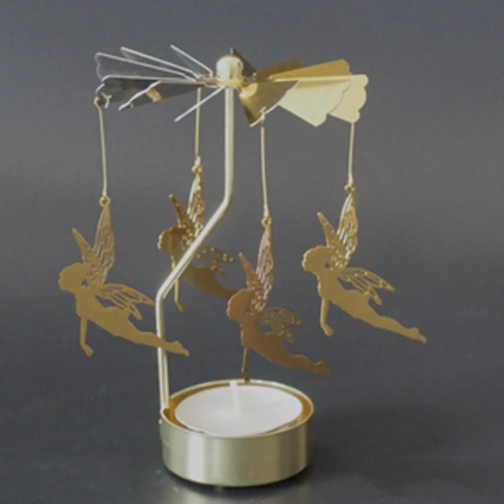 

Snowflake Rotation Candlestick Butterfly Candle Holders Tea Light Holder DIY Party Table Desk Decor Candle Stand Christmas Gift