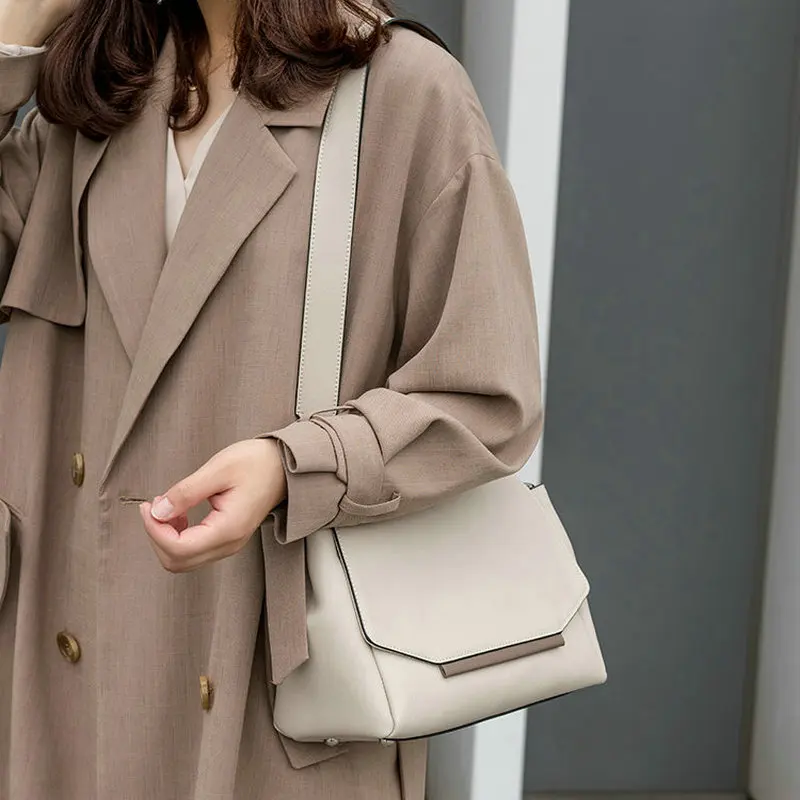 Повседневная женская сумка-мессенджер в Корейском стиле простая натуральная