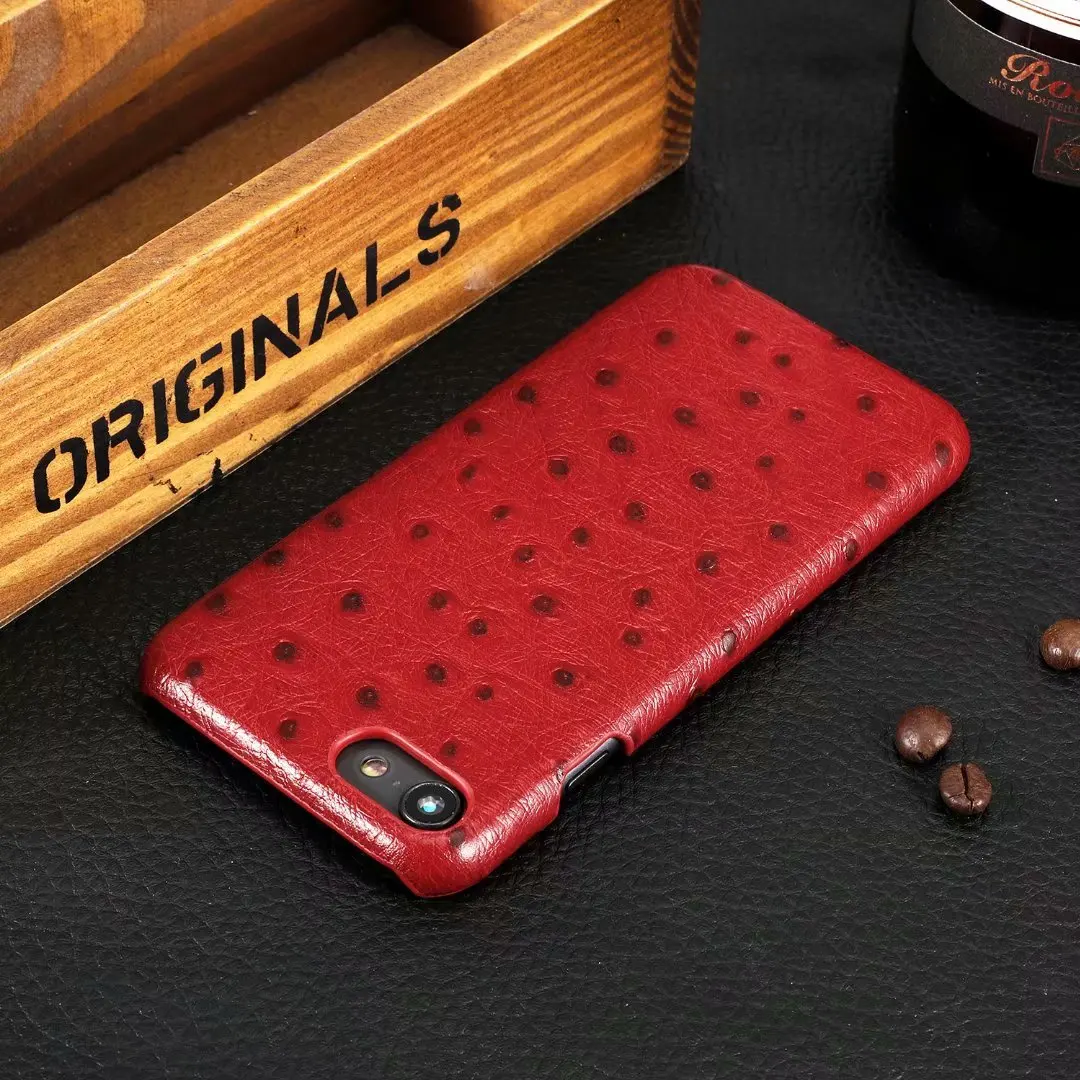 LANGSIDI Чехол для мобильного телефона из натуральной кожи страуса для iphone 8, 8 plus x xr xs max 7 7plus 8 plus Роскошная оболочка