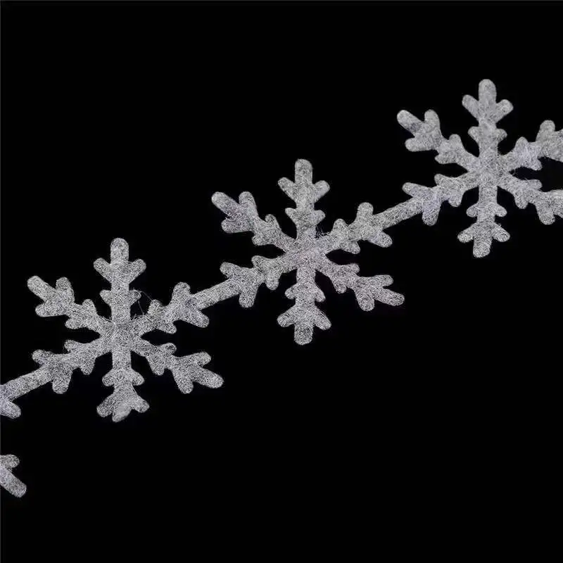 new cheap ribbon 5m/roll 2.5cm non woven fabric snowflakes Christmas for decoration gift packing | Дом и сад