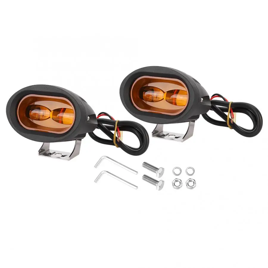 1 пара автомобиль желтый светодиодный рабочий свет фар дальнего света IP67