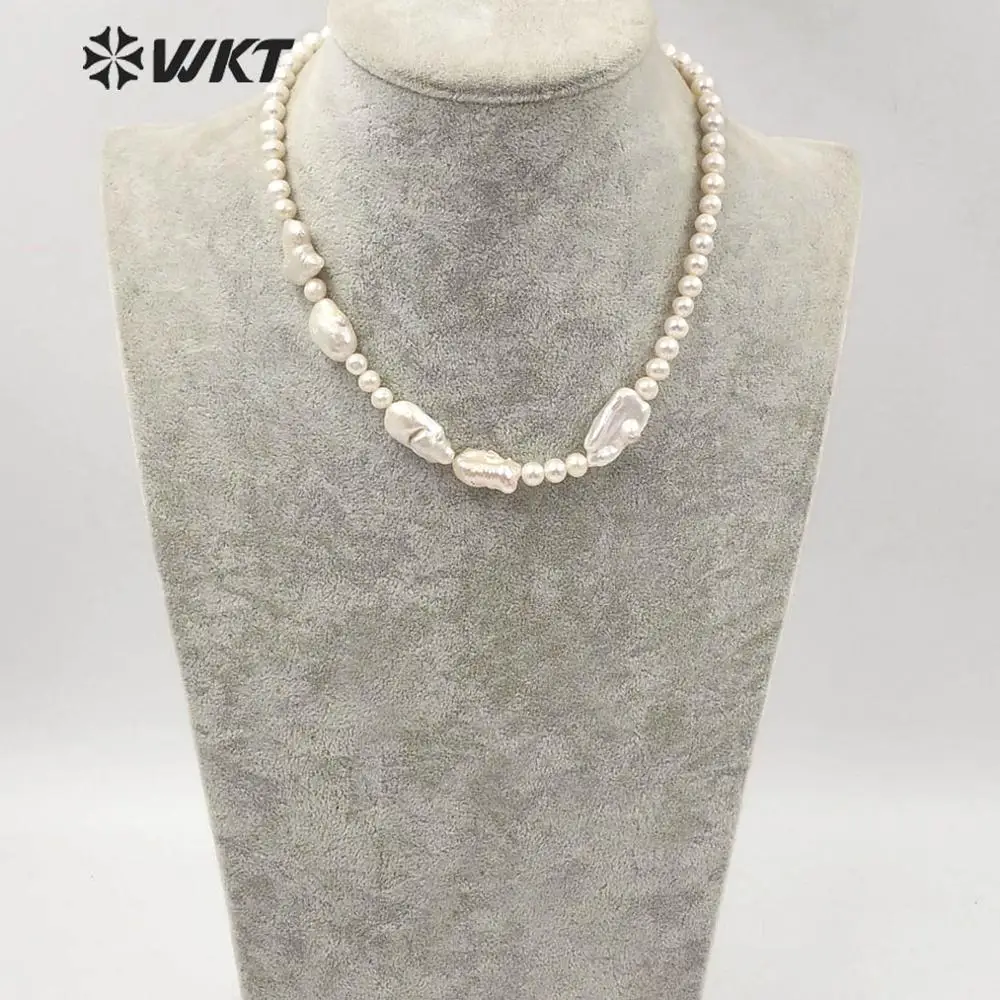 WT-JN123 WKT Gorgeous natural freshwater pearl choker necklace for mon birthday gift elegant precious wedding | Украшения и