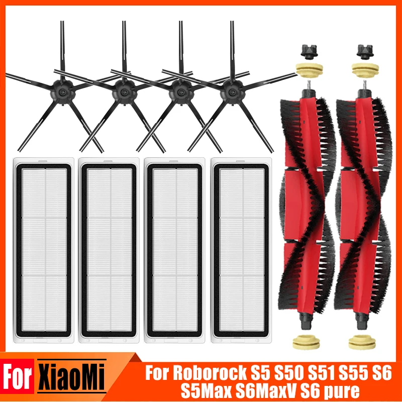 

HEPA Filter Side Brush Main Brush Mop cloth For xiaomi Roborock S5 S50 S51 S55 S5 Max S6 MaxV E25 E35 Vacuum Cleaner Accessories