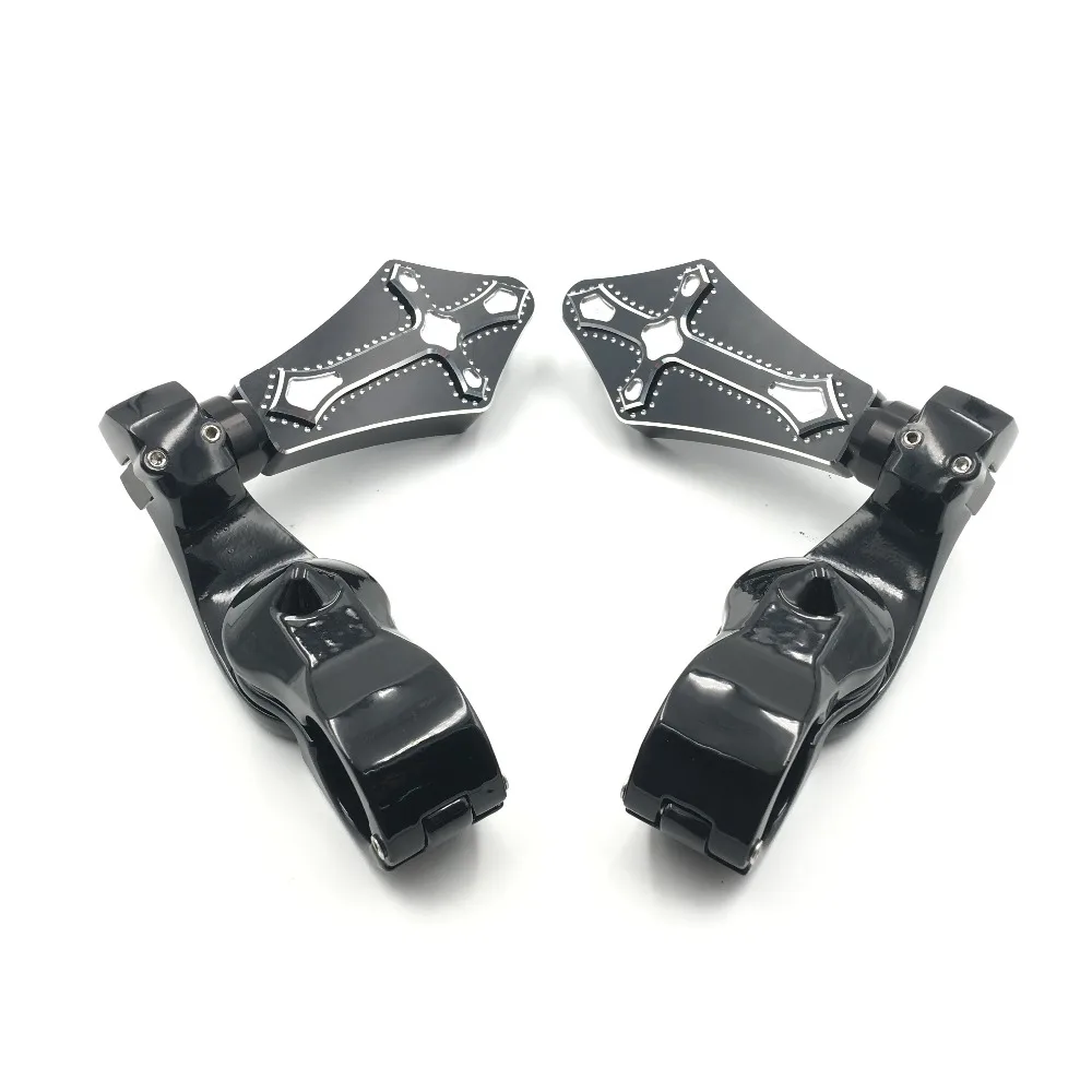 Черный чехол 1 25 дюйма 32 мм для мотоциклетных шоссе колышки ног моделей Harley Touring Road