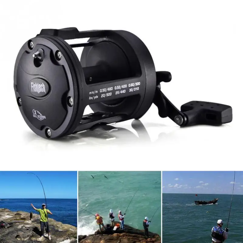 Trolling Reel Fishing TSSD 3000L-4000L Black Right Hand Casting Sea Saltwater Baitcasting Coil | Спорт и развлечения