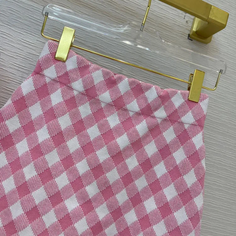 2021 spring and summer women's new sweet holiday style pattern matching vest+hip overskirt suit