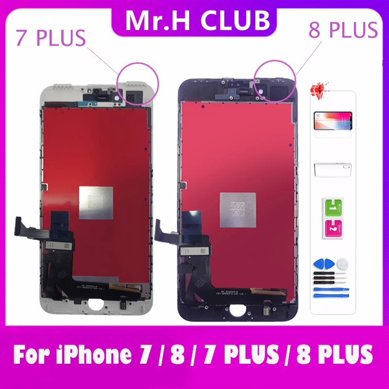 AAA +++ качественный ЖК-дисплей с сенсорным экраном в сборе для iPhone 6S 6plus 6splus 7 8 plus 7plus