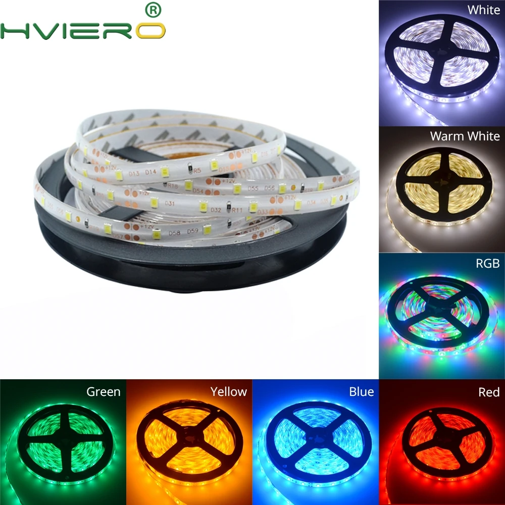 5 м 2835 3528 Rgb Светодиодная лента водонепроницаемый светильник DC 12V 300Leds гибкий ing String
