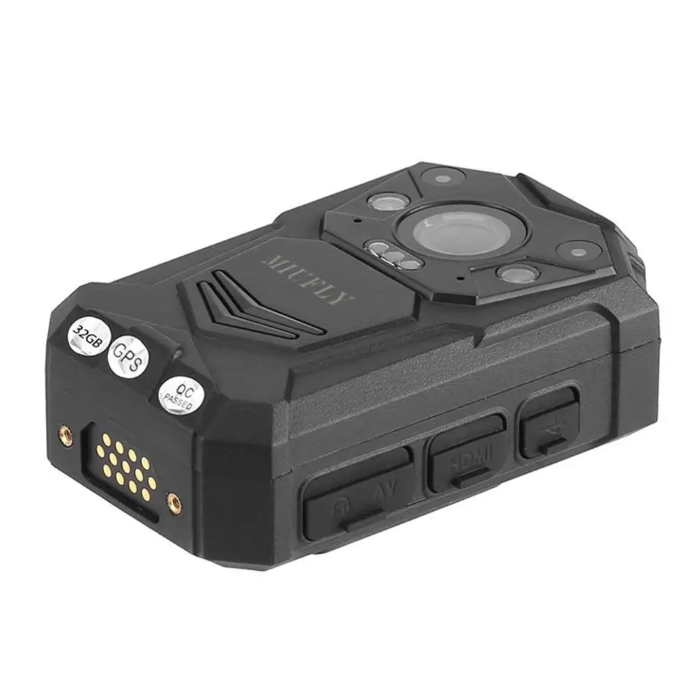 MIUFLY 1296P HD Водонепроницаемый полицейская нательная видеокамера с 2-дюймовым Дисплей, Ночное видение, Встроенный 32 gb Оперативная память и gps