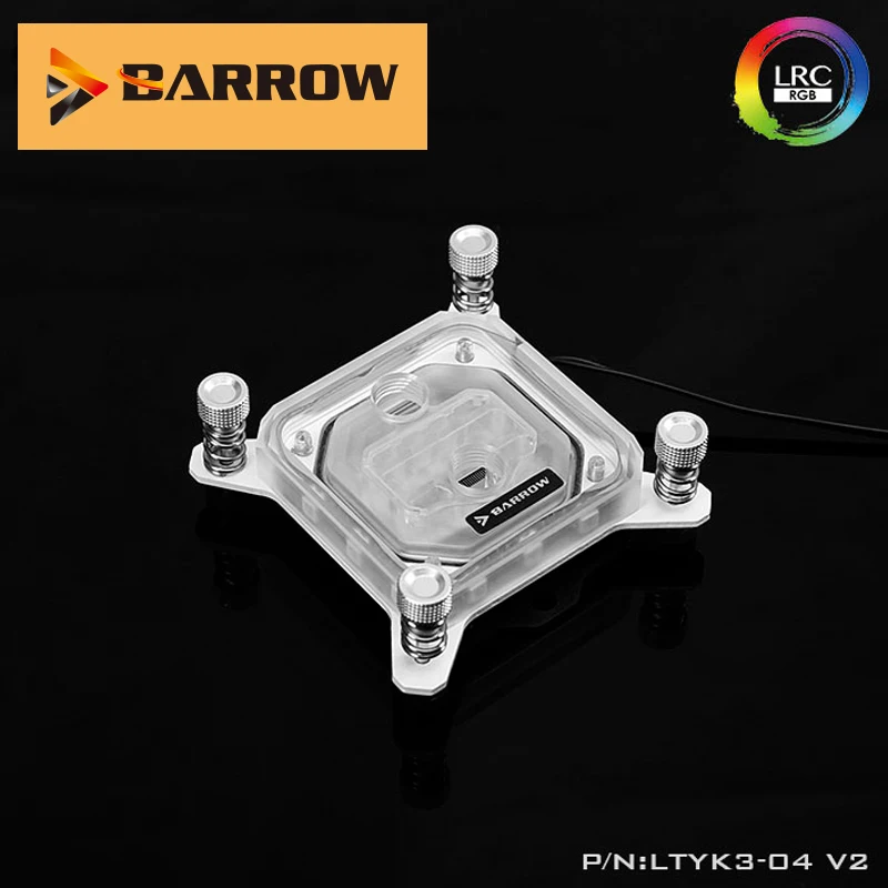 Водяной блок Barrow для процессора Intel LGA1150 1151 1155 1156 разъем RGB совместим с подсветкой 5