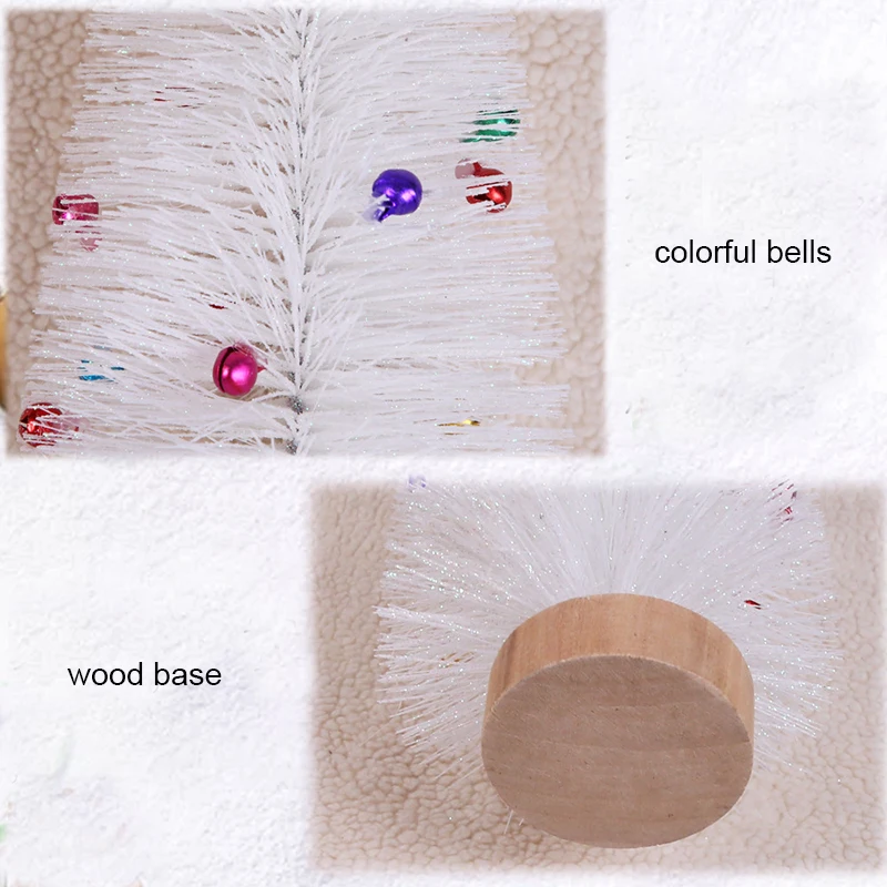 Креативная мини белая Рождественская елка с Цветные колокольчики
