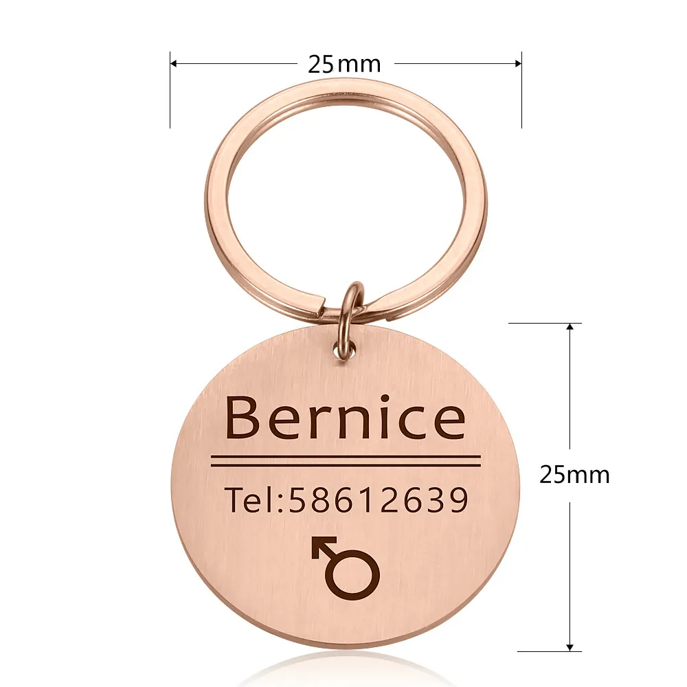 

Dog Cat Pet ID Tags DIY Personalized Dogs Id Tag Stainless Steel Tag Engraving Name and Telephone Number Pet Supplies