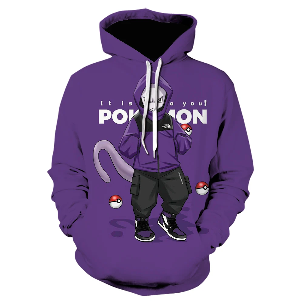 

2021 Explosive Fall Pokemon Cute Men's New Hoodie Luminous Knit Hoodie Sweater Casual Anime Hoodie