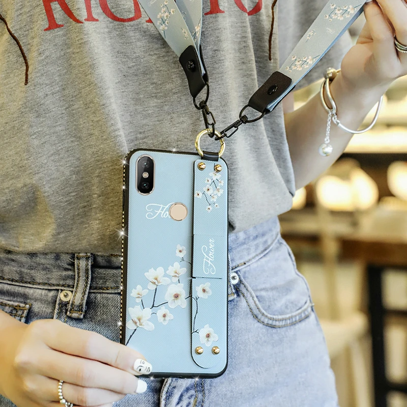 Роскошный брендовый чехол для Xiaomi Redmi Note 7 браслет с цветочным узором ювелирный mi 9