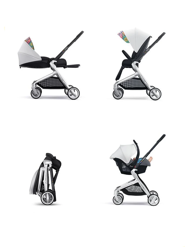 Детская двухнаправленная коляска Luxuary легкая с высоким ландшафтом можно сидеть