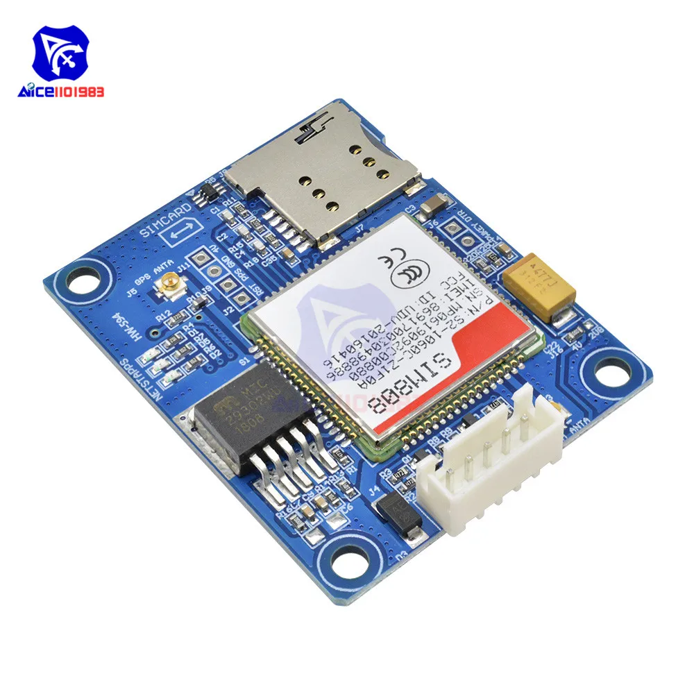Diymore SIM808 GSM GPRS GPS Bluetooth SMS Модуль MINI SIM868 слот для TF карты DC 5 18 в макетная