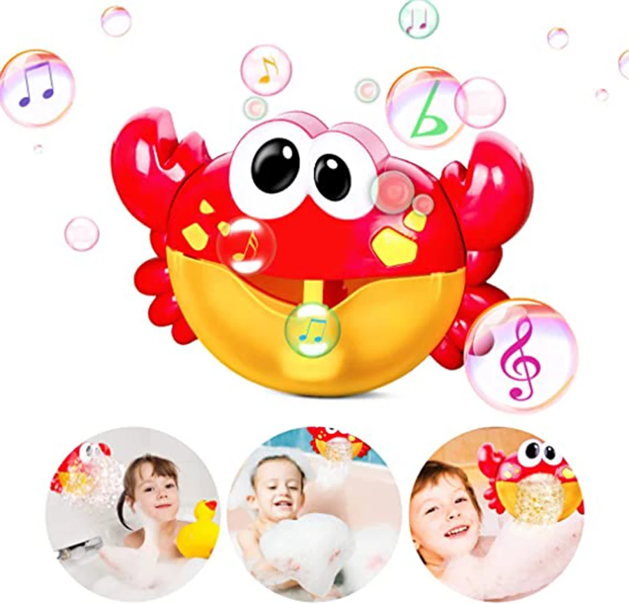 

Outdoor Bubble Machine Crabs Frog Music Kids Bath Toys Bathtub Soap Automatic Bubble Maker Baby Bathroom Toy for kids Children