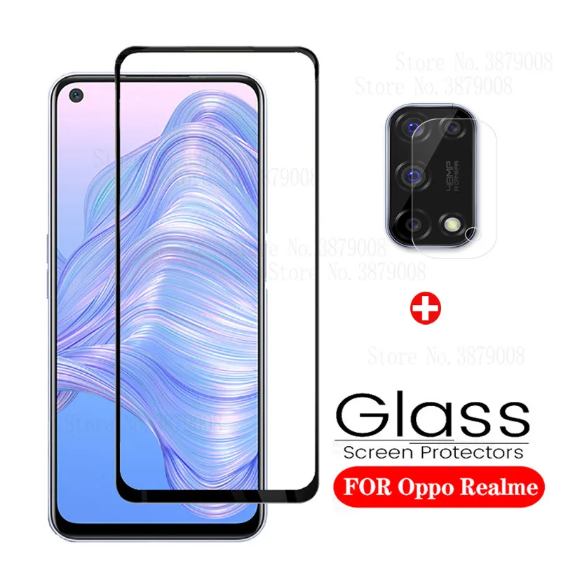 

Закаленное стекло с полным покрытием для oppo realme 7 5g, защита экрана, пленка для объектива камеры для real me 7 realmi 7 5g, защитные стеклянные пленки
