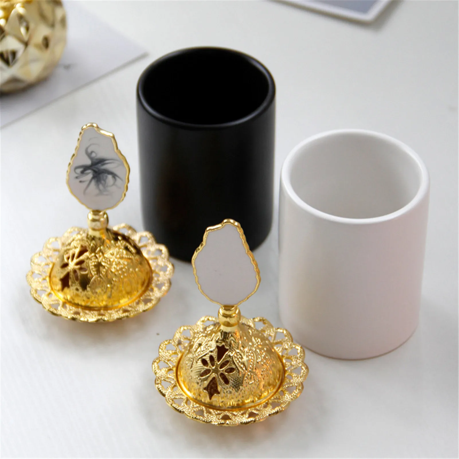 Керамическая курильница в скандинавском стиле для благовоний с ИД покрытием