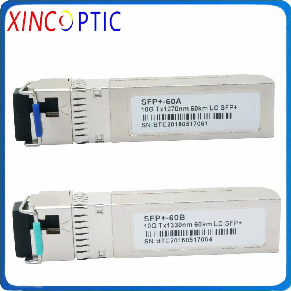 10G SFP + двунаправленный оптический трансивер Модуль LC Simplex TX1270nm RX1330nm 60 км