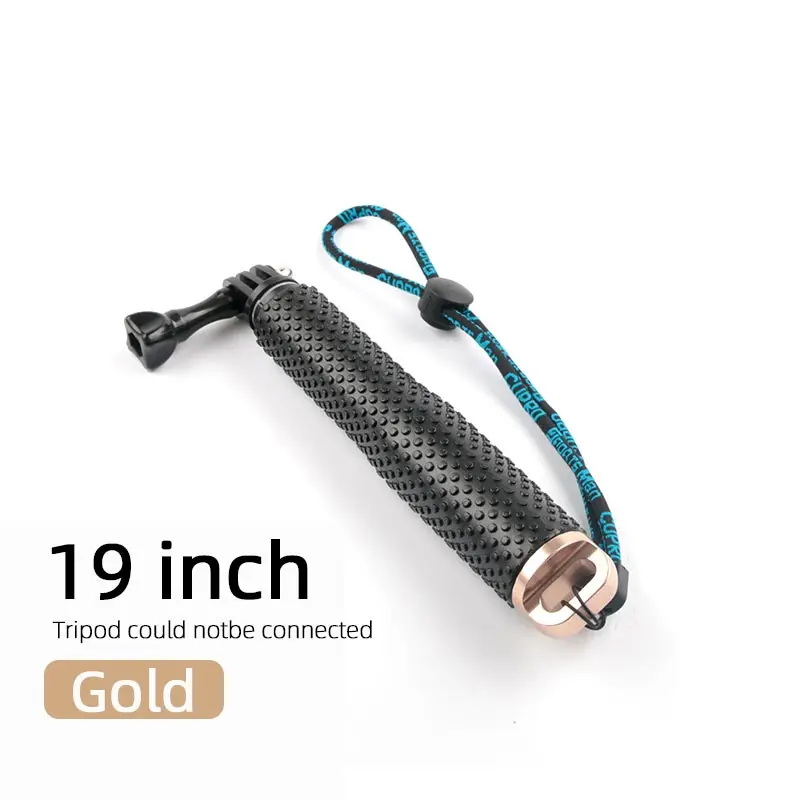 19inch Gold Портативная селфи-палка для GoPro Hero 7 6 5 4 Экшн-камера раздвижной монопод для Xiaomi Yi 4K Sjcam Sj4000 Eken H9 аксессуары для камеры - Цвет: 19inch Gold