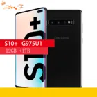 Смартфон Samsung Galaxy S10 + g975UU1 S10 Plus, 12 + ТБ, Snapdragon 855 восемь ядер, экран 6,4 дюйма, двойная камера 16 МП и 12 Мп, NFC
