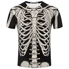 Новинка 2021, Мужская футболка с 3D принтом скелетных внутренних органов, забавная индивидуальная футболка с круглым вырезом и короткими рукавами для брюшных мышц