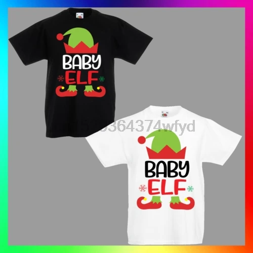 Детская футболка с изображением эльфа унисекс Рождественская милая забавная