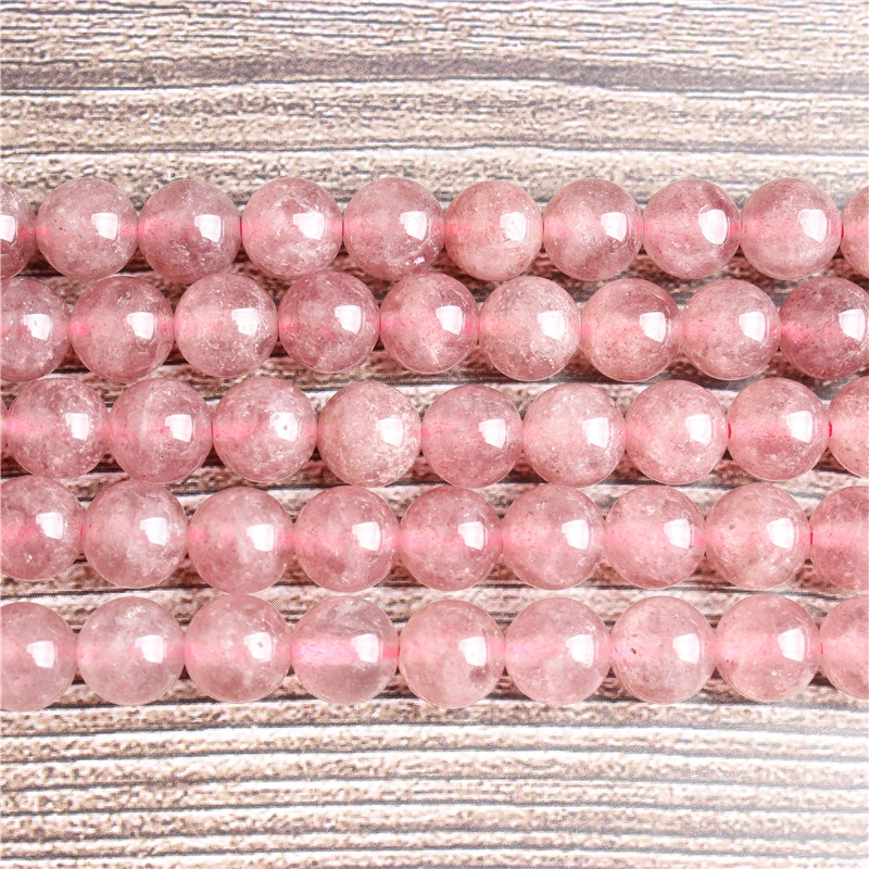 

Модные натуральные ювелирные изделия LanLi, бусины россыпью с кристаллом розовой клубники, 4, 6, 8, 10, 12 мм, для самостоятельного изготовления бра...