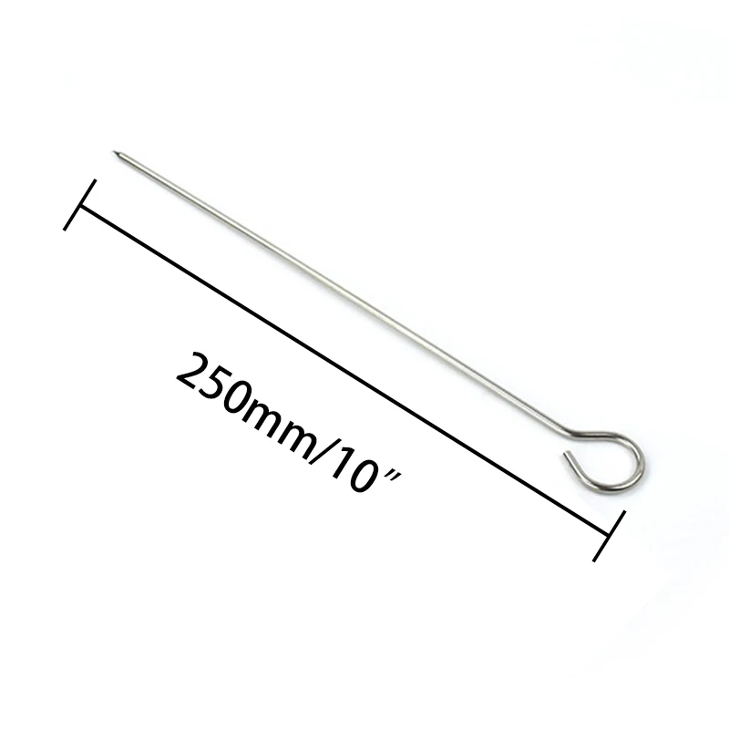 4 шт. шампуры для барбекю из нержавеющей стали с мангал держатель гриль шпажки