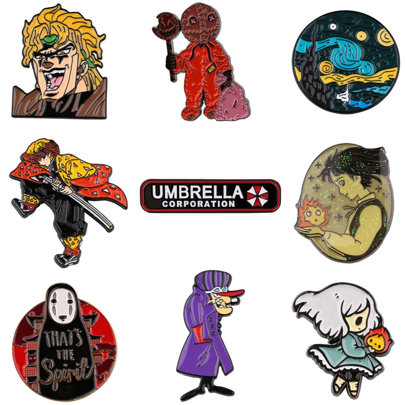 

Японский аниме портфель AD1429 значки женский японский лацкан заколки для рюкзака Броши манга значок для рюкзака аксессуары