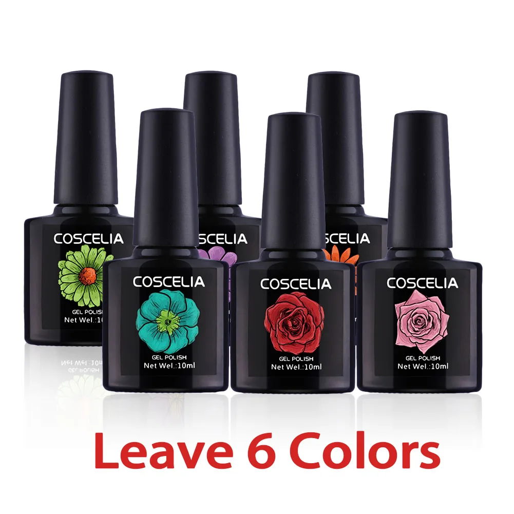CHOOSE 6 COLOR COSCELIA 6/8/10 шт. УФ набор гель-лаков для ногтей гель Лаки 80 Цвета Лаки гибридный шаговый двигатель для нейл-арта Vernis перманентность УФ-гель для ногтей - Цвет: CHOOSE 6 COLOR